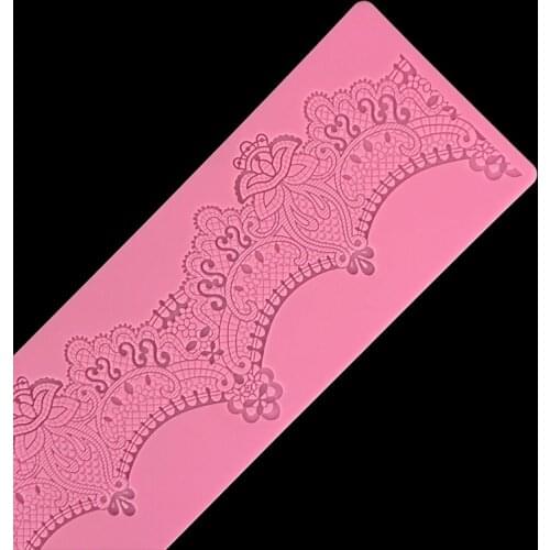Minsunbak New Development Crown pattern lace silicone mold Lace silicone cushion DIY cake decoration