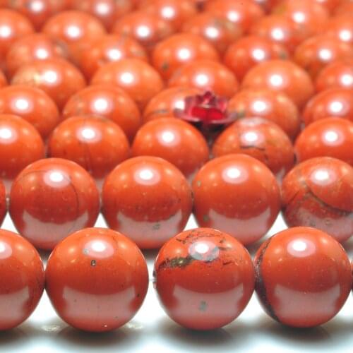 Natural Red Jasper Smooth Round Loose Beads Wholesale Gemstone Semi Precious Stone Bracelet Necklace Diy Jewelry Making Design