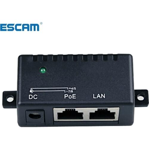 ESCAM 1000Mbps 5V 12V 24V 48V/1A POE Injector Power Splitter for IP Camera POE Adapter Module Surveillance Accessories