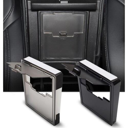 Hidden Transparent Storage Box Lip for Tesla model 3 2017- 2021 Armrest Box Cover ABS
