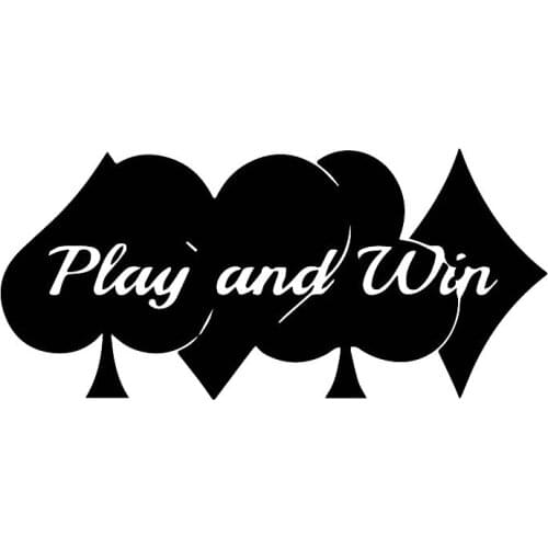 Modern Trend Poker Decals High Quality Car Window Decoration Personality Pvc Waterproof Decals Black/white, 17cm*8cm