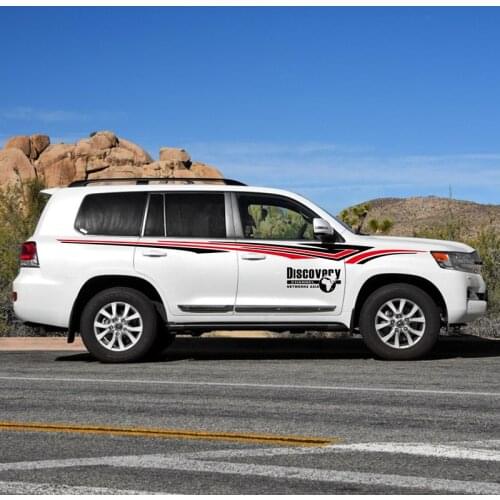 Car Styling Waistlines Stripes For Toyota Prado Land Cruiser World Map Discovery Sport Vinyl Decals Auto Body Door Side Stickers
