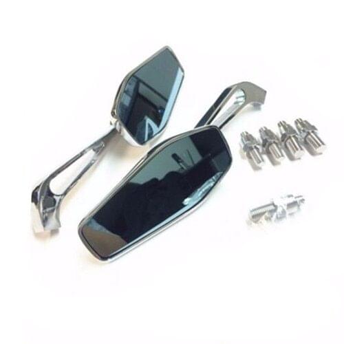 Universal Chrome Motorcycle 8mm 10mm Rearview Mirrors Side Mirrors Scooter ATV For Honda CB1000R Kawasaki Z1000 Yamaha V-Star