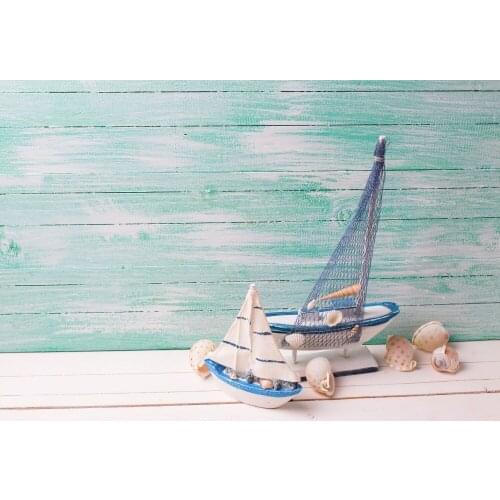 VinylBDS Photo Background Naturism Children Photos Blue Wooden Wall Kids Backdrops Children Daily Backdrop for Photo Studio