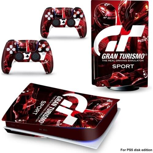 Gt PS5 Standard Disc Edition Skin Sticker Decal Cover for PlayStation 5 Console & Controller PS5 Skin Sticker Vinyl