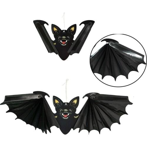 1/2Pcs Halloween Decorative Bat Hanging Pendant Paper Animal Lantern Ornaments For Home Festival Party Bar Decoration Props