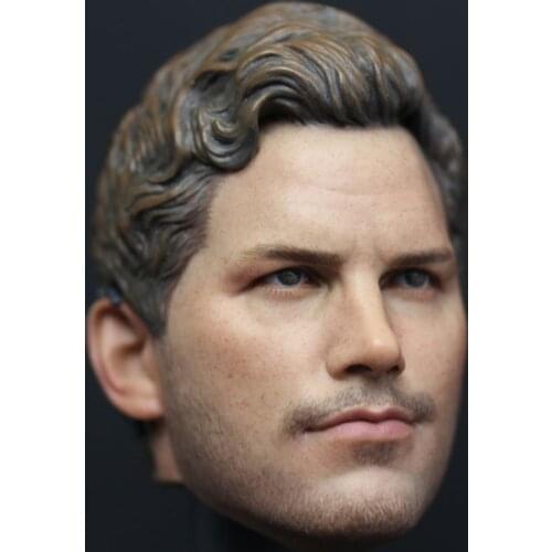 1/6 Chris Pratt Head Sculpt PVC Male Head Carving Fit HT 12'' Action Figure Body