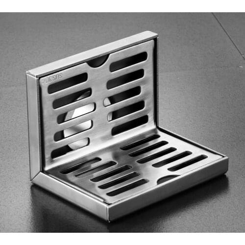 304 Stainless Steel 50 Pipe 75 Pipe Wall Drainage Balcony Side Drain Floor Drain L-Shaped Corner Floor Drain Wall Side Drain