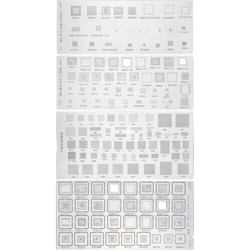 4PCS Universal BGA Stencil for MTK MSM Samsung Huawei Xiaomi iPad CPU RAM PM Power IC Reball Pin BGA Direct Heat Template