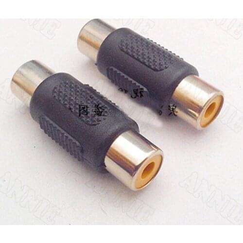 50pcs/lot Audio AV Butt Joint Socket RCA Double Pass Female To Female Jack Factory Direct