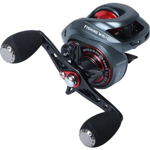 7.3:1 High Speed Baitcast Fishing Reel Rock Wedkarstwo Wheels Double Line Fishing Vessel 8KG Max Drag Carrete De Pesca