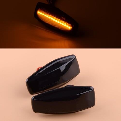 Pair Car 12V Dynamic LED Side Marker Repeater Turn Signal Light Lamp Indicator Fit for Hyundai i10 Getz Kia Sedona