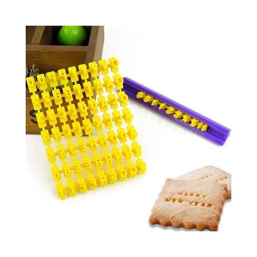 Free Shipping English Biscuit Mold Alphanumeric Symbols Typography Stamp Seal Biscuit Mold Bakeware A295
