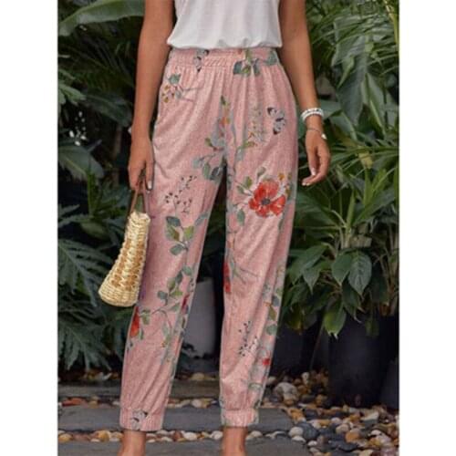 Flower Sleeppants Women Long Pant Home Pajamas Soft Summer Pants Big Size Casual New Fashion Casual Mom Sleepwear