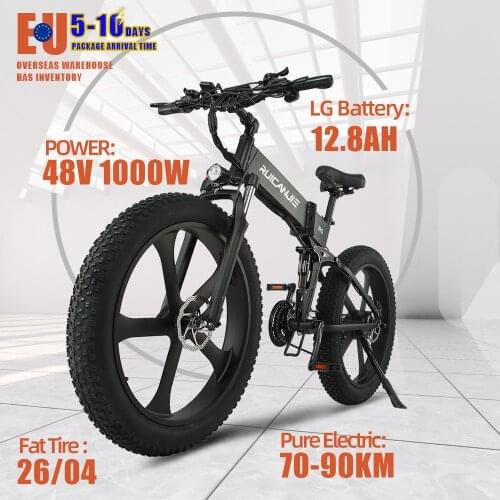 Electric bicycle 1000W 12.8ah mountain bike 26 inch folding electric bicycle snow beach bike 26 "* 4.0 fat tire electric bicycle