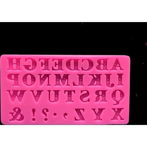 Aouke Capital English Letters and Punctuations fondant cakemolds chocolate mould forthe kitchen baking Sugarcraft DecorationTool