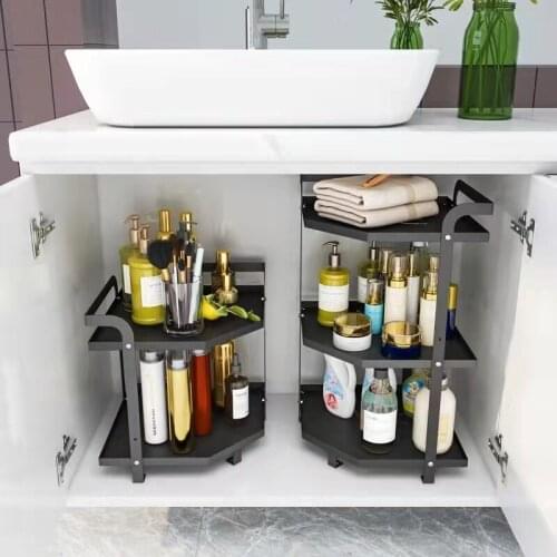 NETEL Kitchen Rack Corner Storage Kitchen Trolley Multi-Layer Pot Shelf Storage Organizer Iron Carbon Steel Shelves Shelf