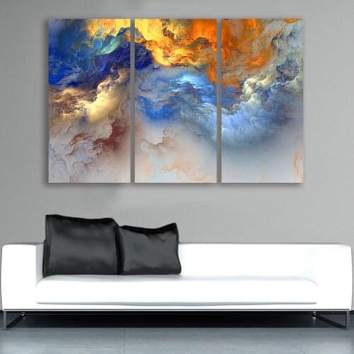 Fashion Oil Painting 3pcs colors-unreal-clouds Paiting Home Decor On Canvas Modern Wall Art Canvas Print Poster Canvas Painting