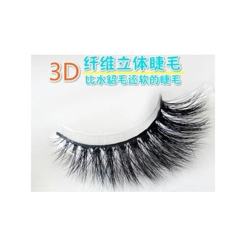 Fashion Reuse Handmade 3D soft fiber False eyelashes Spin eye end natural false eyelashes extension 3D high quality faux lashes