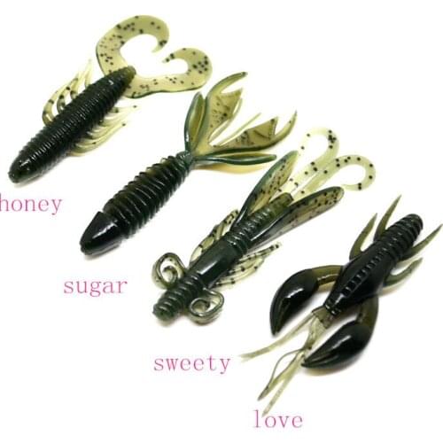 Soft fishing lure 100pcs/lot 4 colors of wormbait soft bait 2g/piece free shipping