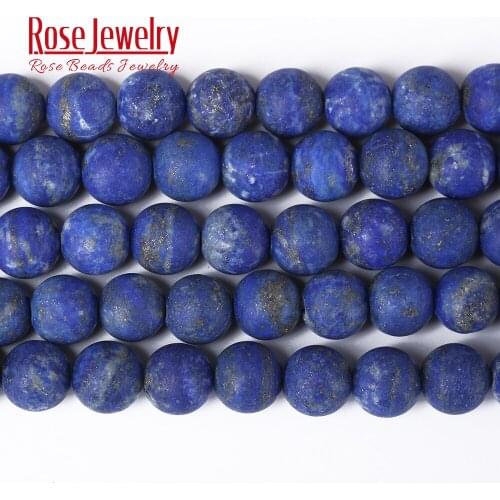Natural Stone Dull Polish Lapis Lazuli Round Loose Beads For Jewelry Making 4/6/8/10/12 mm Spacer Beads Bracelet Necklace 15"