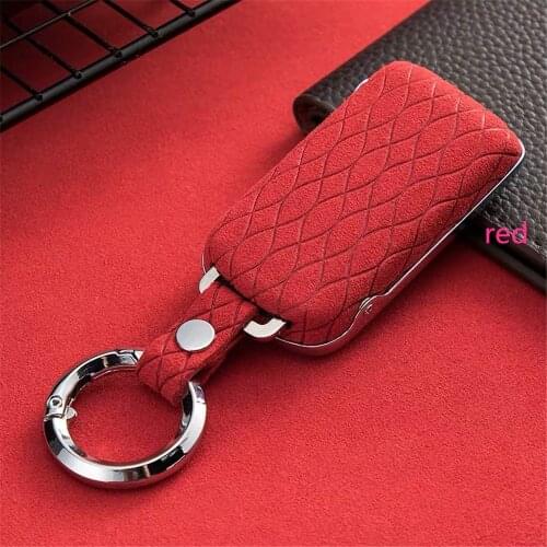 New Key Fob Cover Case Bag Genuine Leather Galvanized Alloy For Mitsubishi Outlander Lancer 10 Pajero Sport ASX