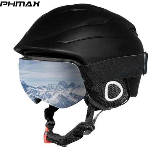 PHMAX Ski Helmet Ultralight Winter Warm Fleece Men Women Skiing Helmet Outdoor Sports Safety Helmet Snowboard Skateboard Helmet