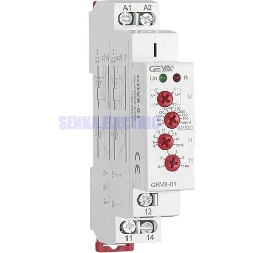 Single Phase Adjustable Overvoltage Undervoltage Protection Relay Operation Voltage LED Monitoring Relay GRV8-01