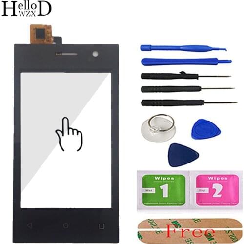Touch Screen For Highscreen Pure J Touch Screen Glass Front Outer Glass Digitizer Panel Lens Sensor 4.0'' Mobile Tools Adhesive