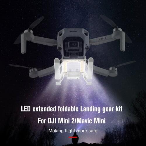 Drone With Night Lights Foldable Heightening Landing Gear Luminous Tripod Accessories For DJI Mavic Mini/Mini2