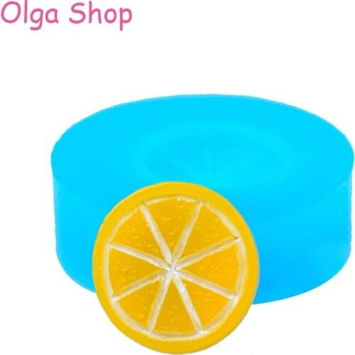 SYL016 15mm Orange Piece / Slice Silicone Mold - Fruit Mould Miniature Food, Jewelry DIY Handmade, Resin, Cookie Biscuit Mold