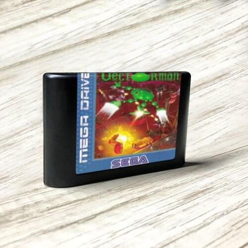 Vectorman - EUR Label Flashkit MD Electroless Gold PCB Card for Sega Genesis Megadrive Video Game Console