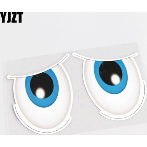 YJZT 15CM*9CM Personality High-quality Eye Decal Car Sticker PVC 13-0433