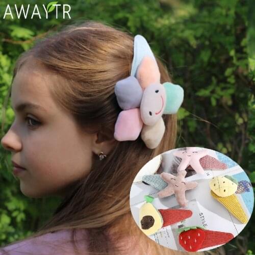 Big Hairpins Flower Cartoon Fruit Hairclips Bows Women Kids Wash Face Styling Barrettes Girls Hair Accessories Clips Headdress