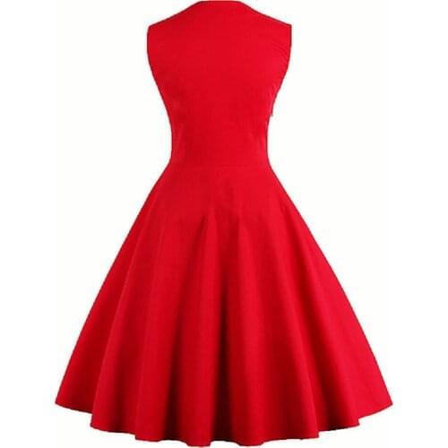 ColdkerS-4XL Women Robe Pin Up Dress Retro 2019 Vintage 50s 60s Rockabilly Dot Swing Summer Female Dresses Elegant Tunic Vestido