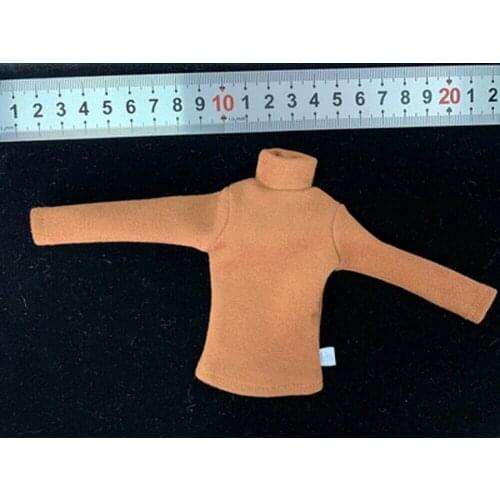 1/6th Female Soldier Doll Accessories Orange High Neck Long Sleeve T-shirt