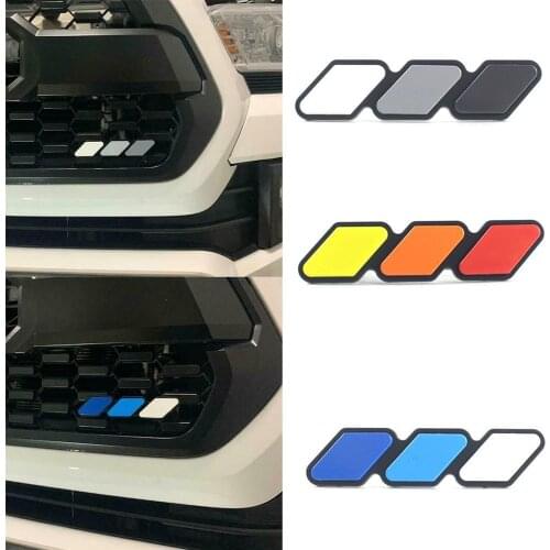 1pc hree-color car sticker Film Car Grille Emblem Car Sticker Decal Wholesale Decoration for car emblem logo