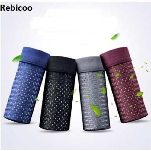 Shorts Mens 4Pcs\lot Underwear Soft Boxers Cotton Boxer Men Solid Boxer Shorts Plus Size Boxers Mens Underwear Lot