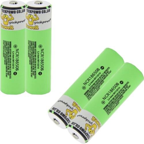 Russian warehouse fast delivery yeckpowo ncr18650b batteries 3400mah 3.7V li-ion battery ion rechargeable 18650 charger 4 slots