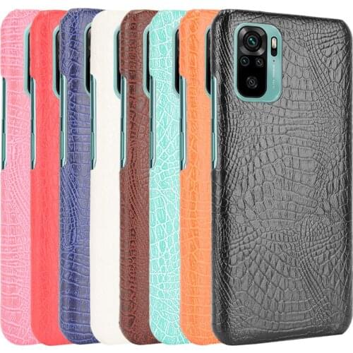 For Xiaomi Redmi Note 10 4G Case Luxury Crocodile pattern PU leather Case For Xiaomi Redmi Note 10s Phone Case Back Cover