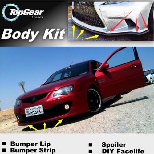 Bumper Lip Deflector Lips For Proton Gen-2 Gen 2 Front Spoiler Skirt For TopGear Friends to Car Tuning Veiw / Body Kit / Strip