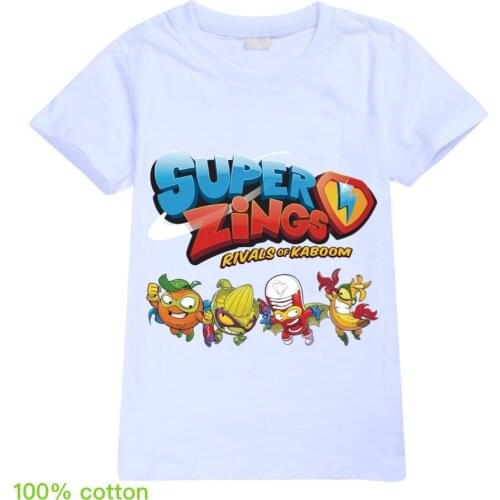 Super Zings Boys T Shirt Cartoon Kids Clothes Tee T-Shirt Short Sleeve Top Casual Summer Clothing Superzings Boy Girls Clohtes