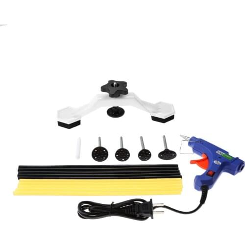 20W 7mm Mini Hot Melt Glue Gun Bridge Dent Puller Glue Sticks Auto Body Dent Repair Tool Kit Car Sheet Metal Tools Set