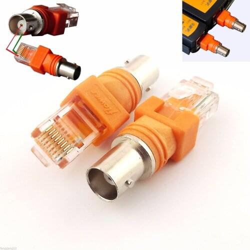 10pcs BNC Female to RJ45 Male Coaxial Coax Barrel Coupler Adapter RJ45 to RF Connector