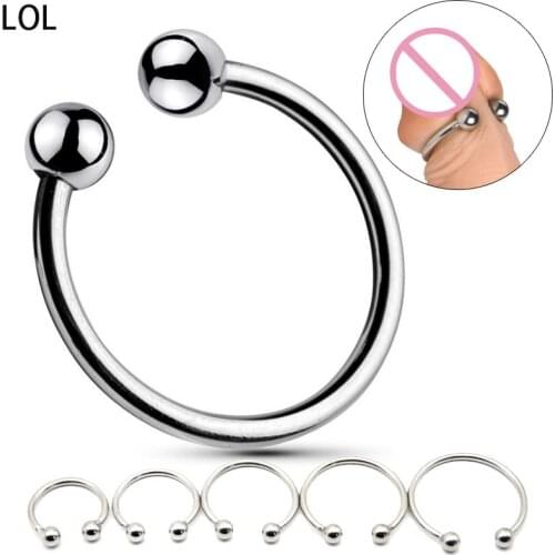 Penis Ring Stainless Rings Head Glan Stimulating Adult Products Male Sex Toys Metal Ring Sex Toys for Men Delay Ejaculation 304