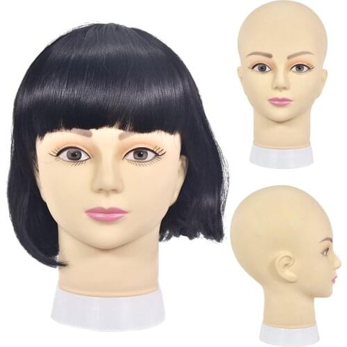 Bald Head Mannequin With Clamp Female Mannequin Head For Makeup Practice Wig Making Hat Display Cosmetology For Manikin Head