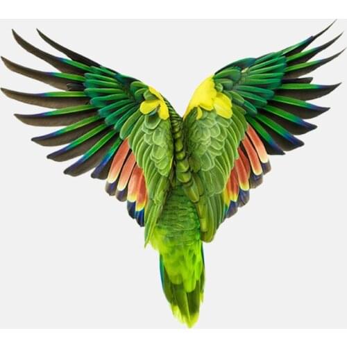Fashion Flying Parrot Decoration Cover Scratched Graphic Car Sticker PVC Creative Motorcycle Decal Car Sticker, 14cm X 13cm