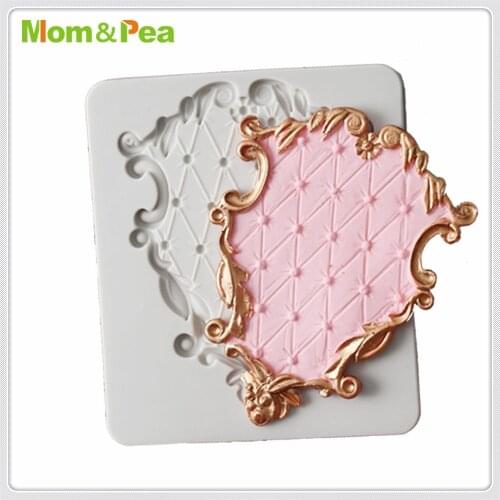 Mom&Pea MPA2021 Sofa Stitch Design Shaped Silicone Mold Cake Decoration Fondant Cake 3D Mold Food Grade