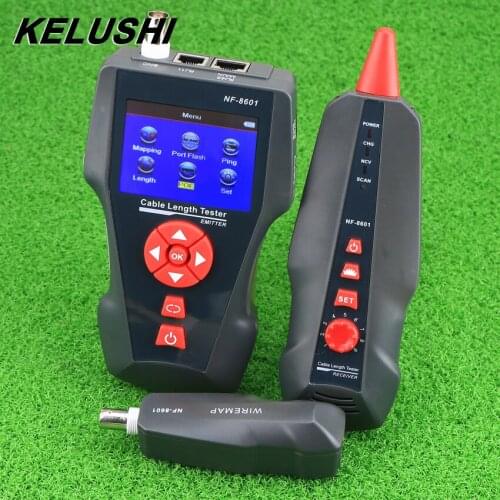 NF-8601 Multi-functional Network Cable Tester LCD Cable Tester Breakpoint Tester For RJ45, RJ11, BNC, PING/POE with CE