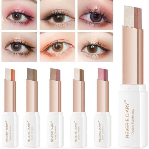 New Eyeshadow Stick Double Colors Gradien Rotary Eye Shadow Stick Waterproof Eyeshadow Not Easy To Smudge Eye Makeup Cosmetics